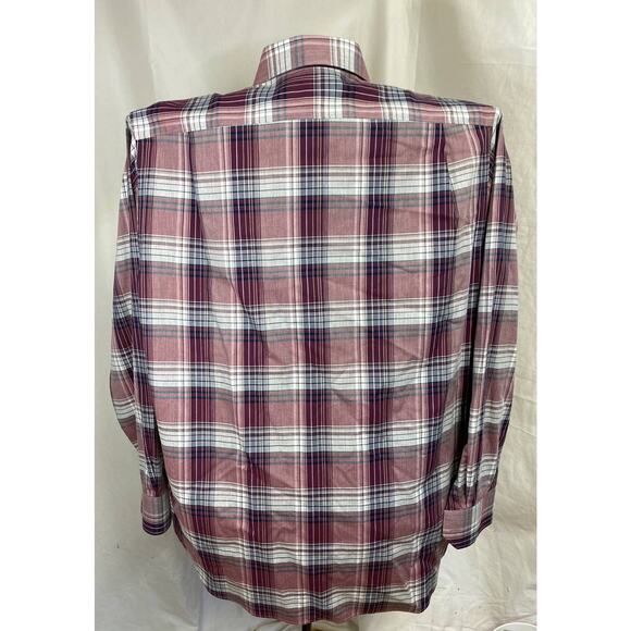 Hart Schaffner Marx Men's Size L plaid (Red/Black/Gray) button down shirt - Picture 2 of 8